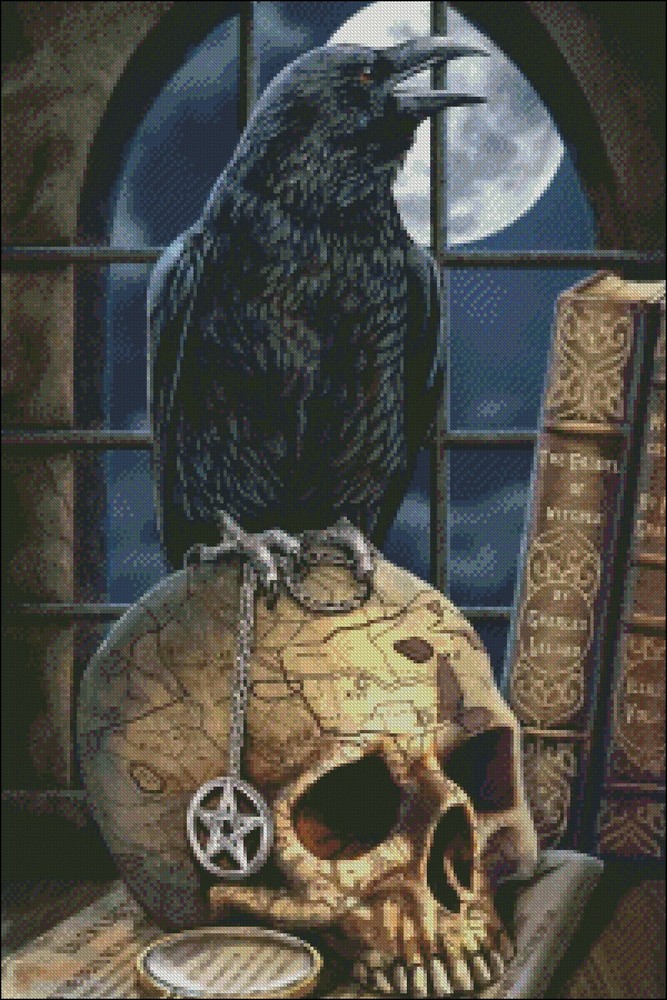 Salem's Familiar - Chart Counted Cross Stitch Patterns Needlework DMC Color