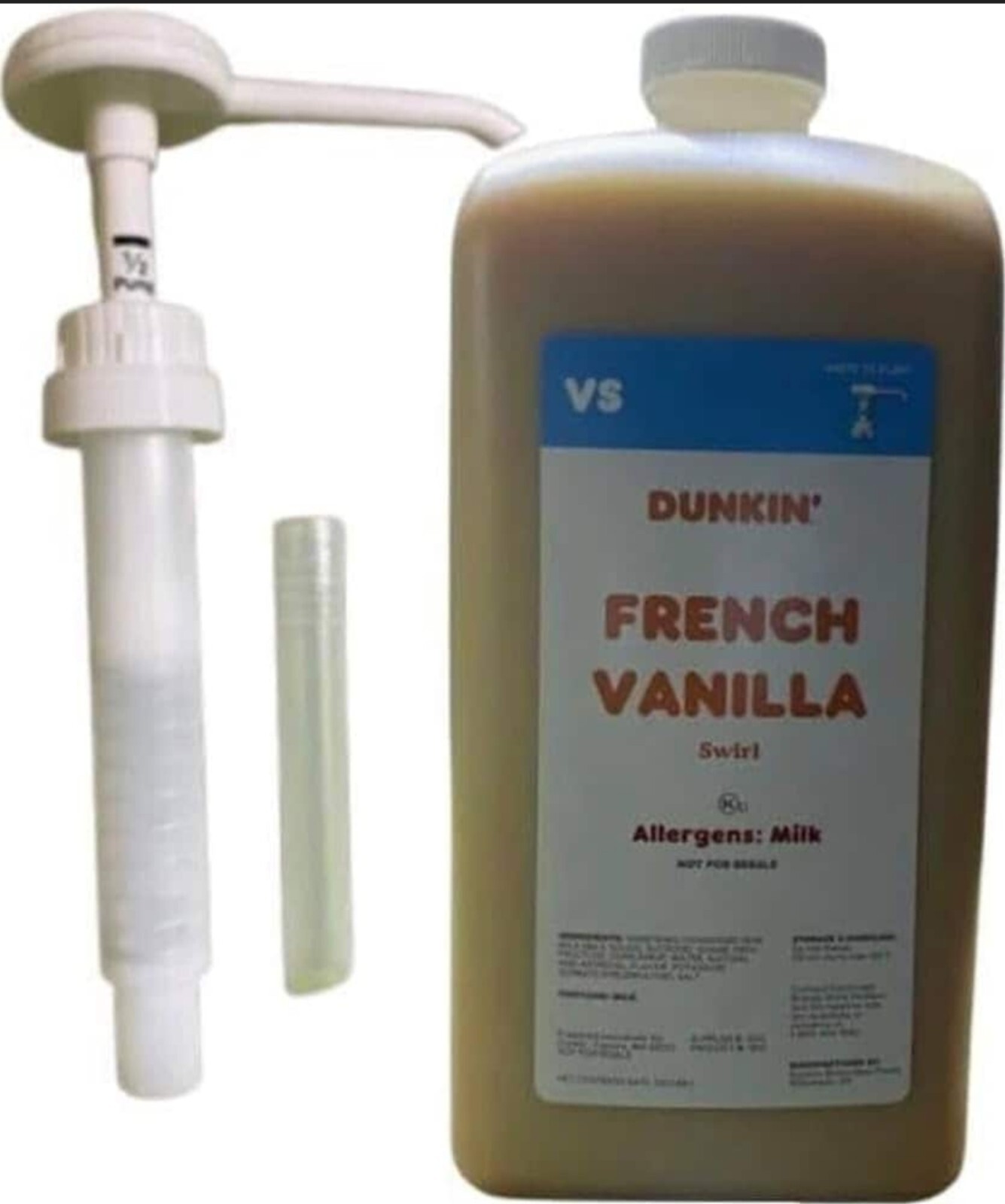 Dunkin Donuts French Vanilla Swirl 64 Oz Jug & FREE Shipping!!! Exp: MIN 90 DAYS