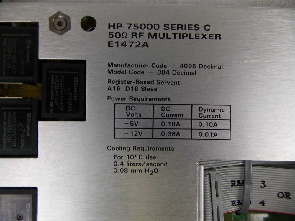 HP AGILENT E1472A 50 OHM MULTIPLEXER VXI