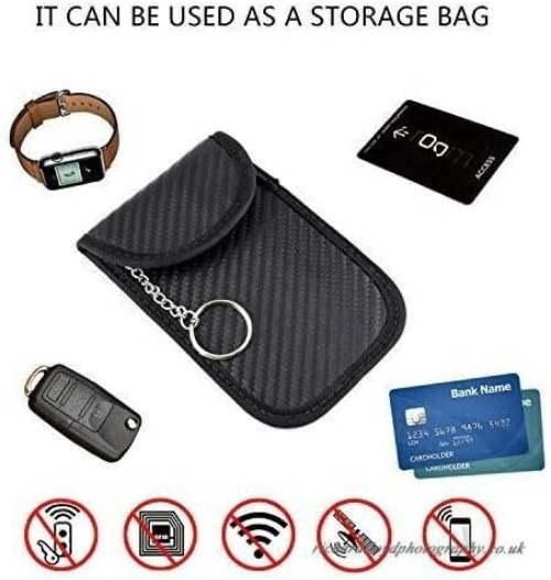 Universal Fit Faraday Signal Blocking Pouch for Keyless Car Entry Security