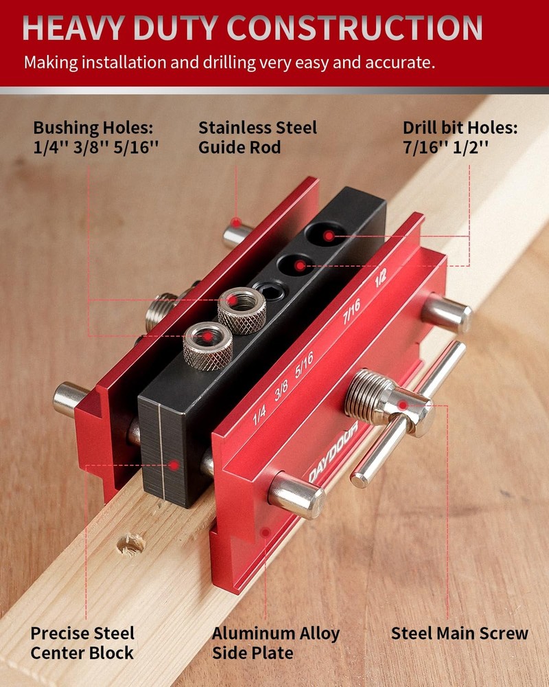 Self Centering Doweling Jig Adjustable Width Dowel Jig For Straight Holes Biscui