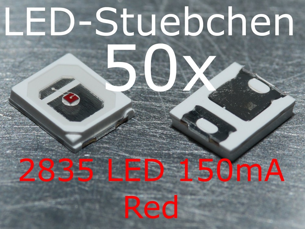 50x 2835 LED Red 150mA