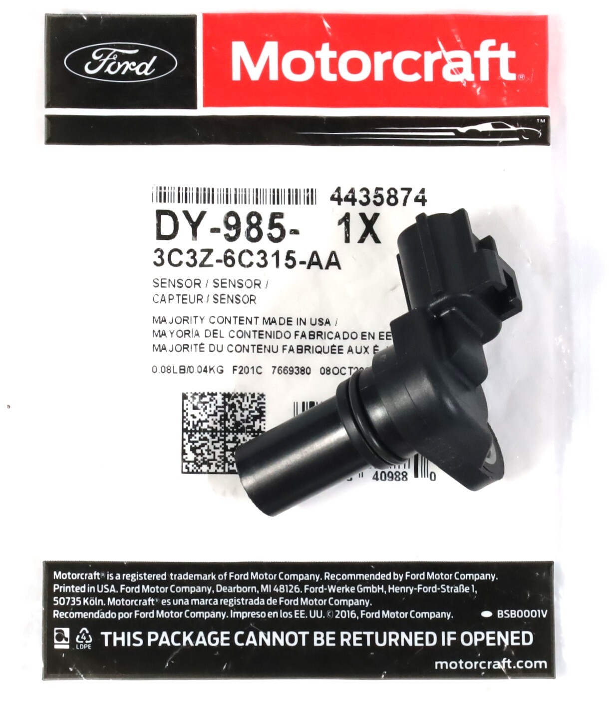 6.0L 6.4L Powerstroke Diesel Ford Motorcraft OEM Crankshaft Position Sensor CPS