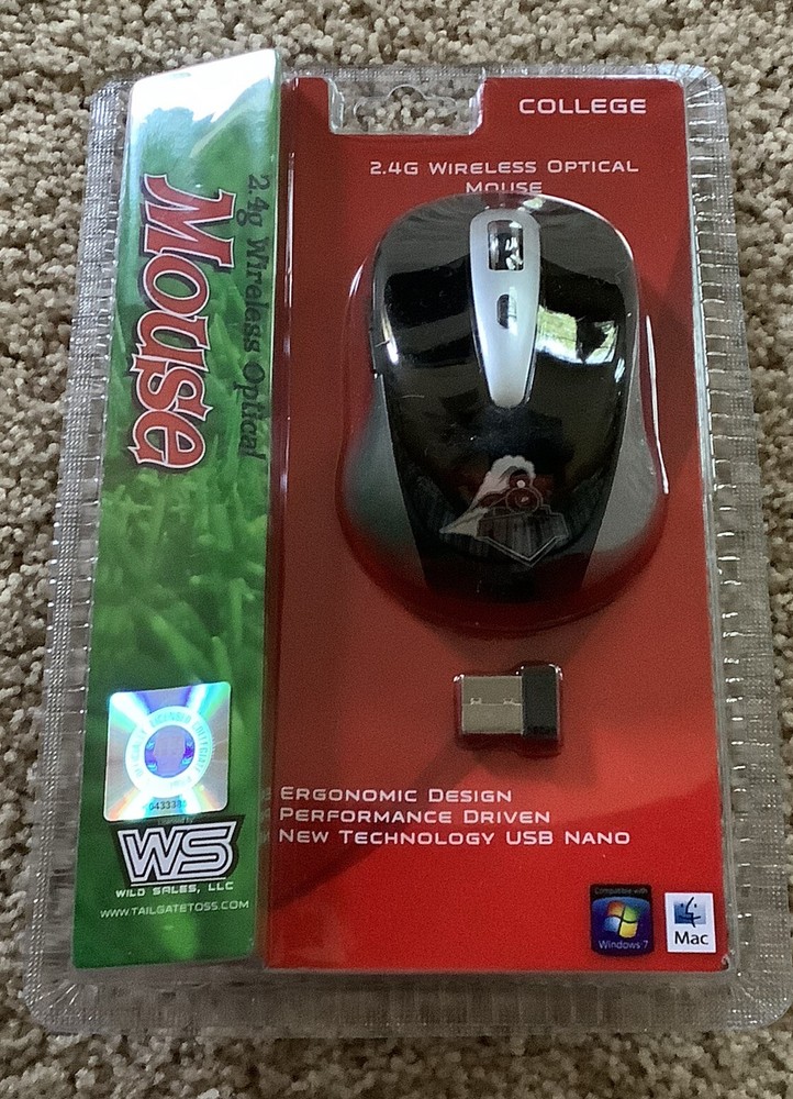 Perdue Boilermakers Wireless Optical Mouse 2.4G Windows / Mac College NCAA