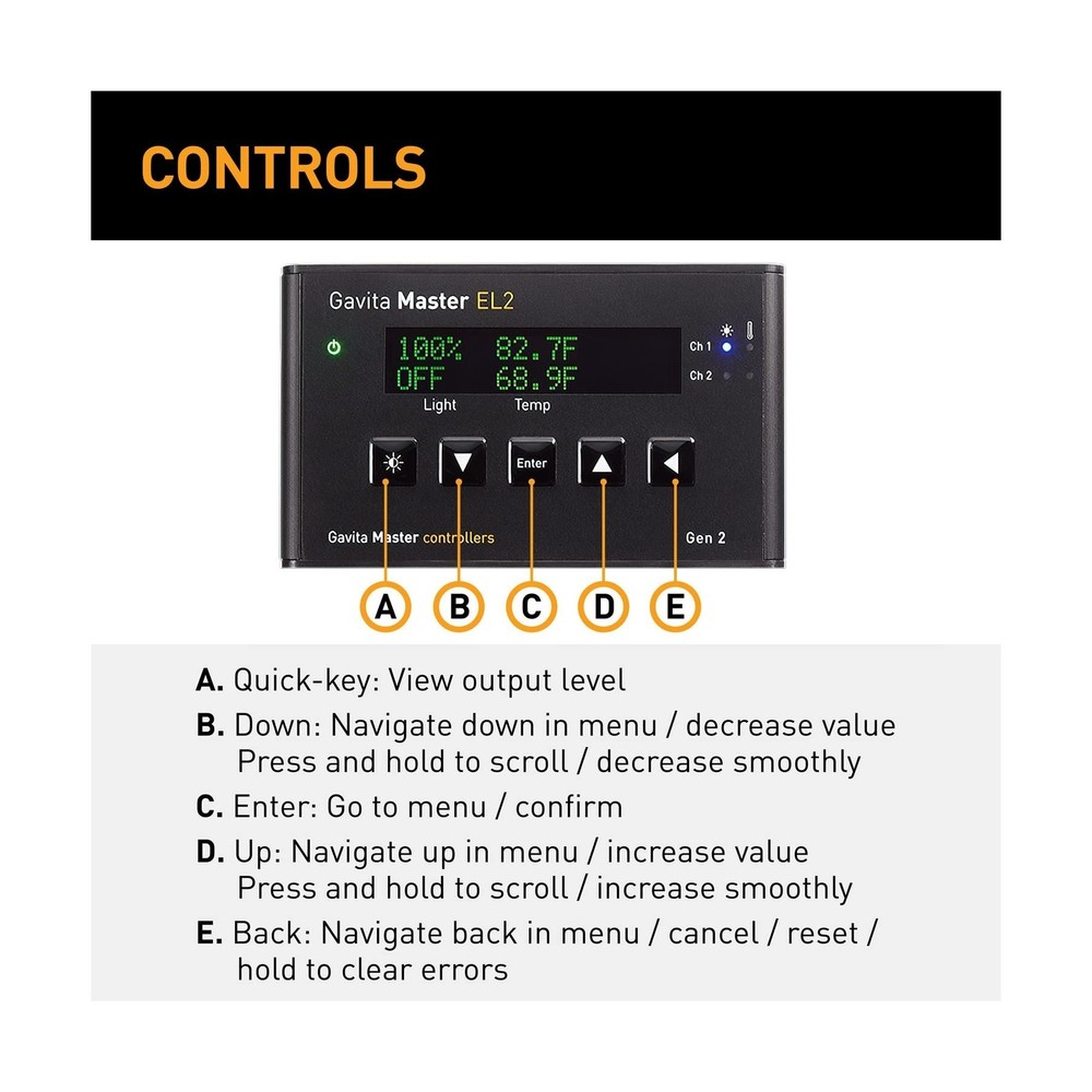 Gavita Master Controller EL2 - Gen 2 Black EL2 Version