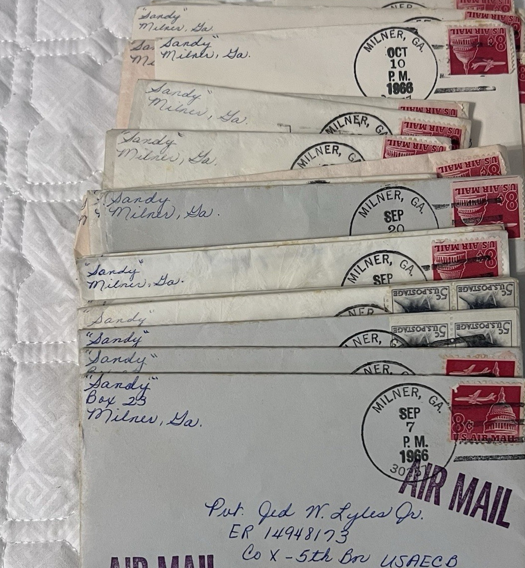 Vietnam Era Military Love Letters Wife to Husband Fort Belvoir Air Mail Lot 1966