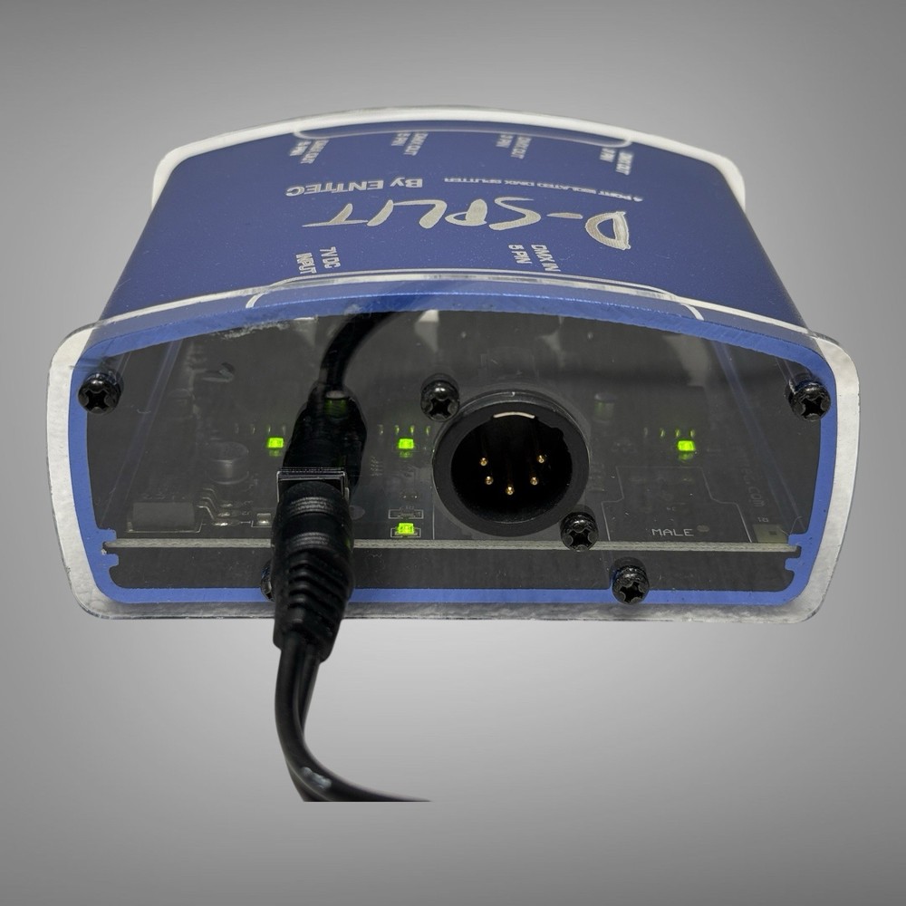 ENTTEC D-Split 4 Port Isolated DMX Splitter w Adapters Lighting Control