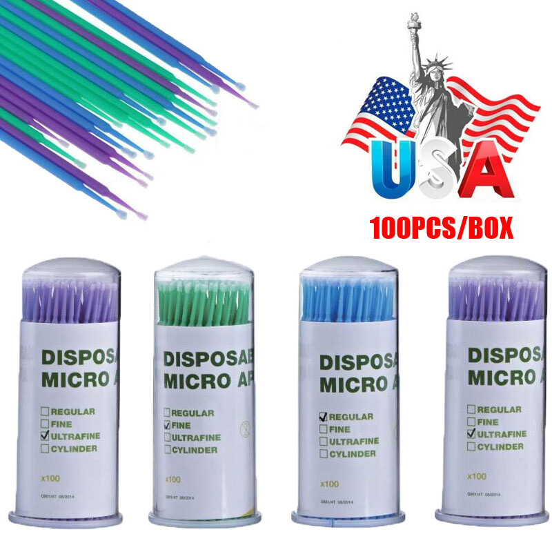 600pcs Dental Micro Brush Disposable Tooth Disposable Micro Applicator 3Colors