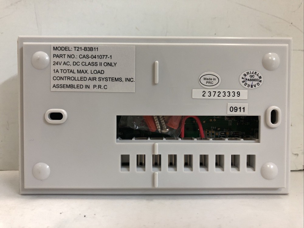 Discontinued Controlled Air Systems Programmable Thermostat - T21-B3B11