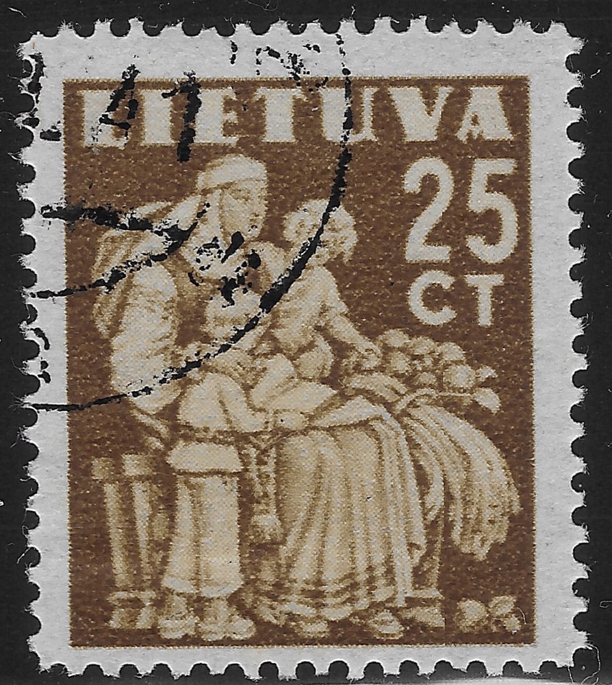 LITHUANIA 1940 PEACE DEFINITIVE ISSUE 25c MINT (FBX)