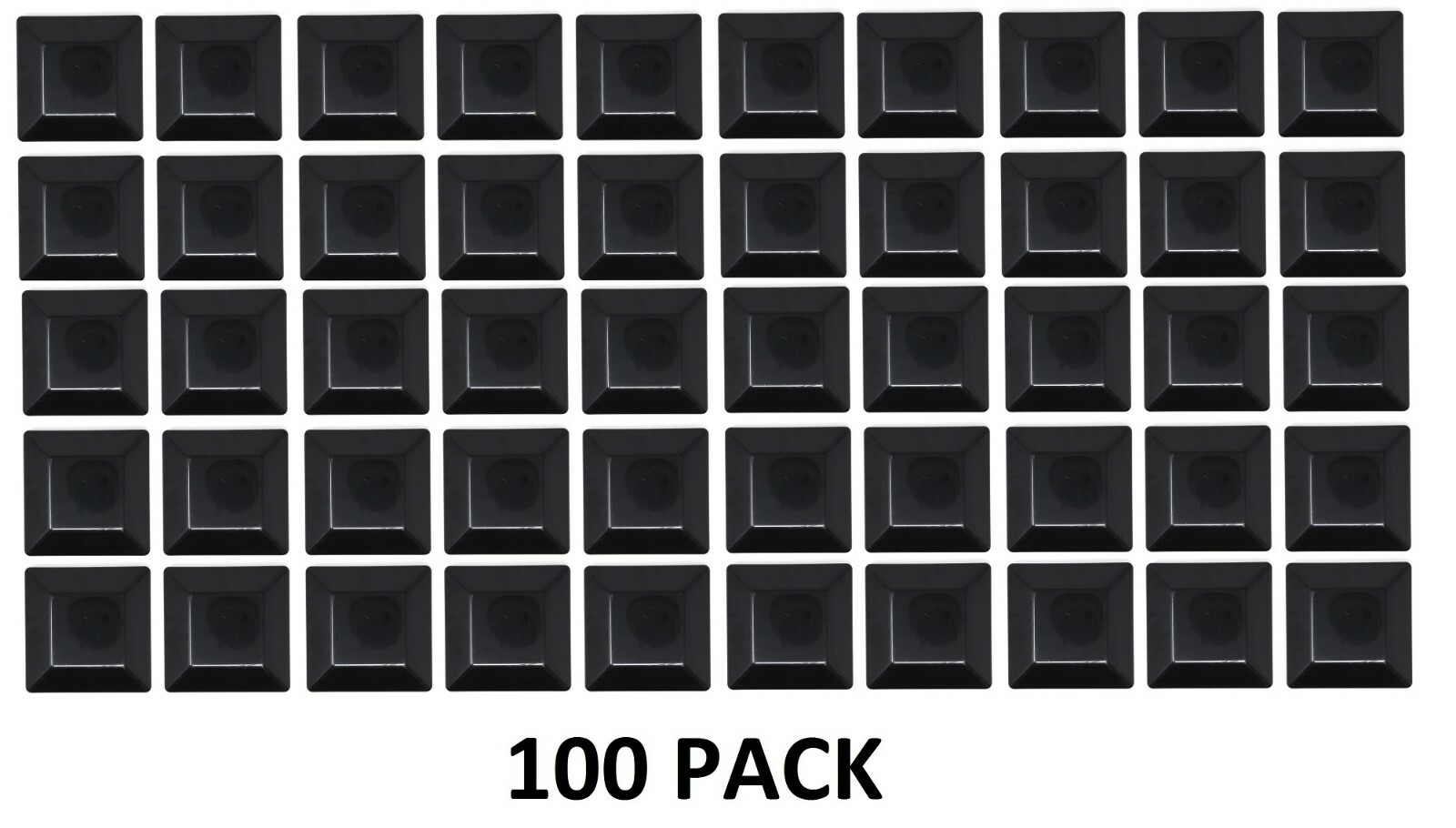 Plastic Fence Post Black Caps 6X6 (5-5/8" x 5-5/8")