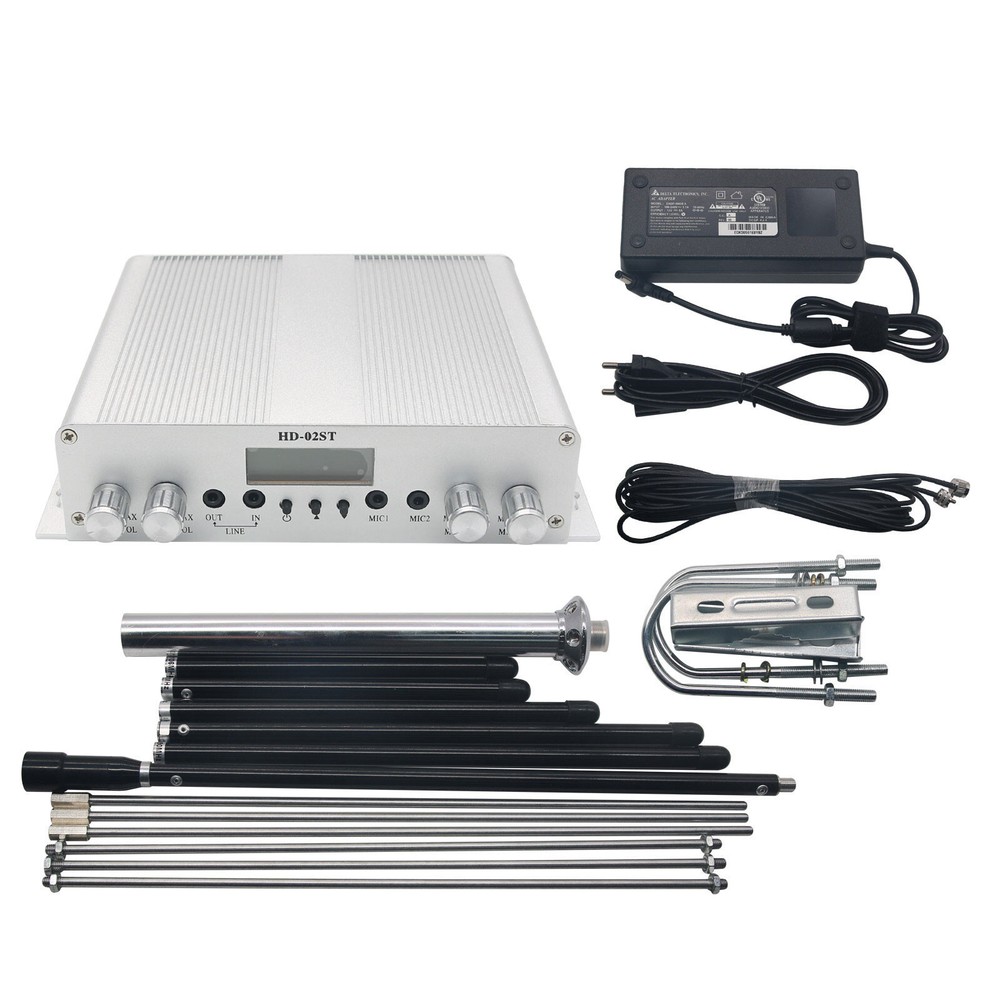 FM TX Stereo PLL Broadcast Radio Station 25W + Antenna + Power Supply tp23