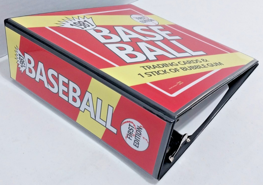 BCB Baseball Card 3" Storage Binder, 1981 Fleer Wax Pack Themed ~STORE YOUR SET~