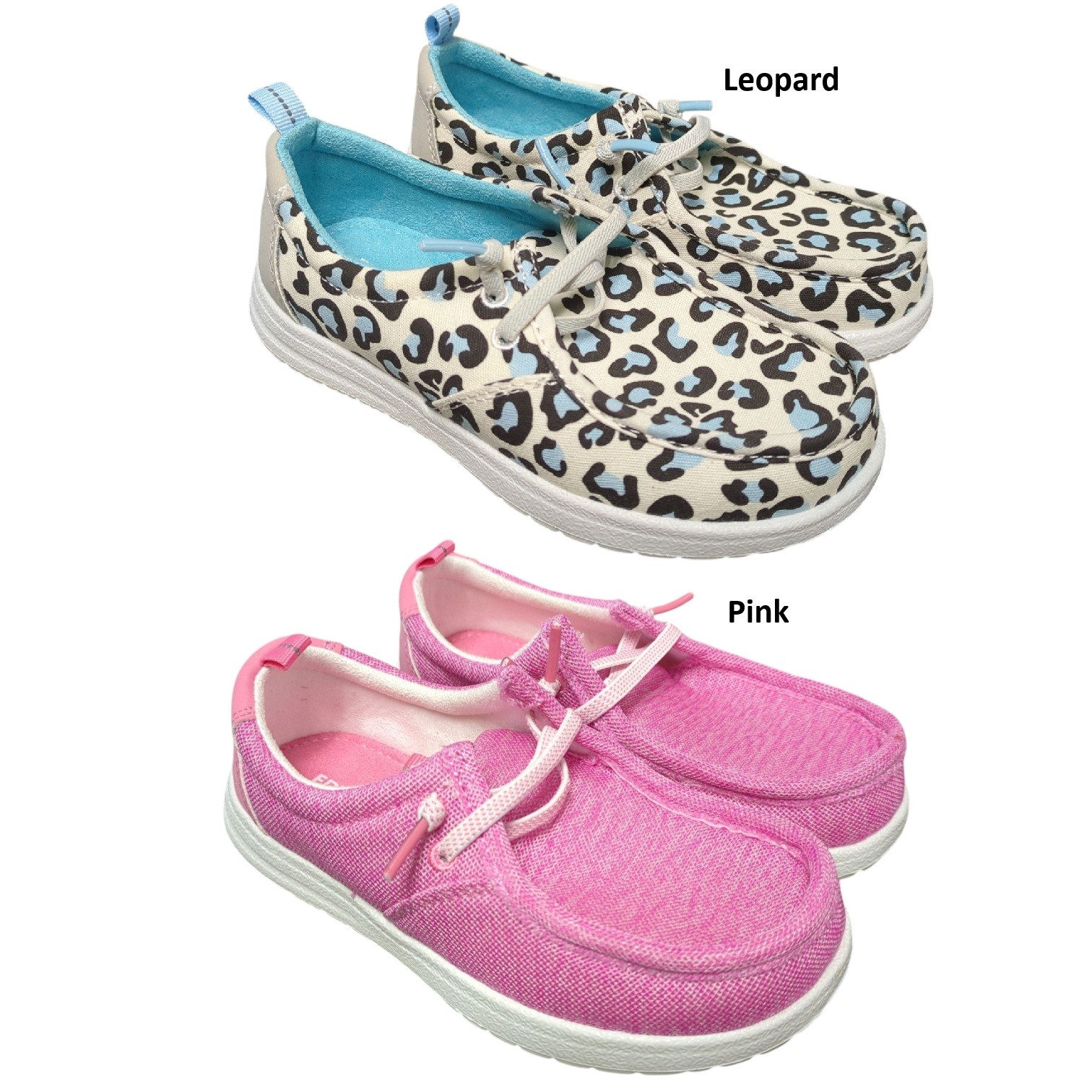 Eddie Bauer Girl's Casual Canvas Slip-On Stretch Lace Loafer