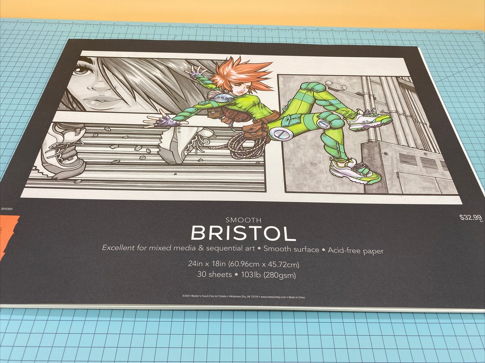 masters touch smooth bristol mixed media sequential art smooth surface 24X18in