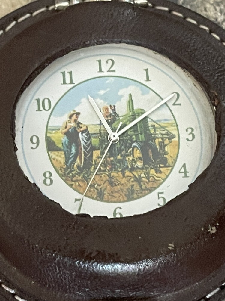 John Deere Pocket Watch In Case