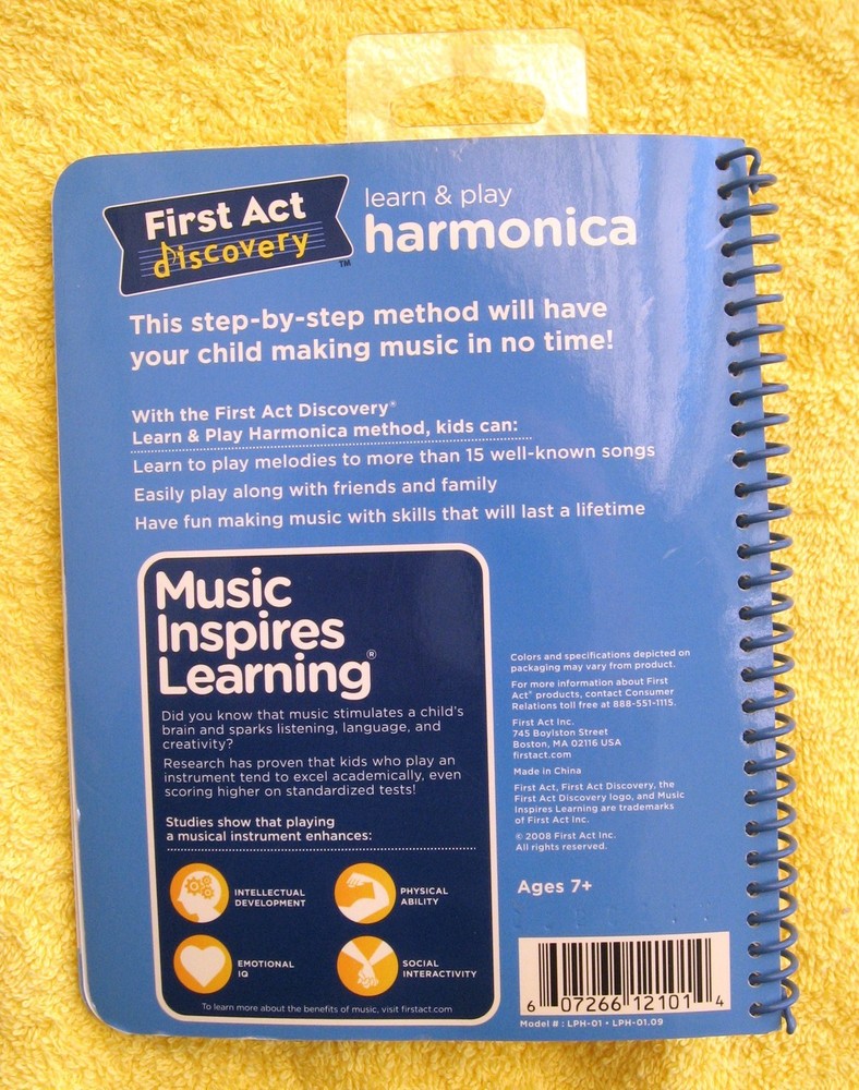 First Act Learn & Play Harmonica With Harmonica For Beginners NEW