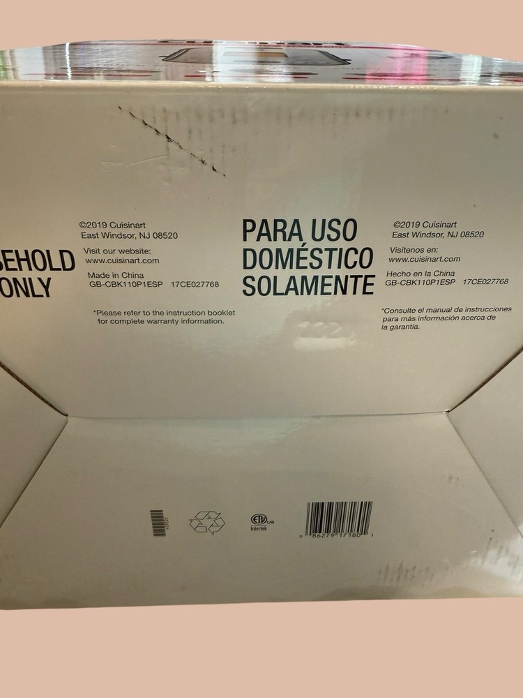 Cuisinart Bread Maker CBK-110P1 Compact Automatic 2 lbs Loaf Bread Machine New