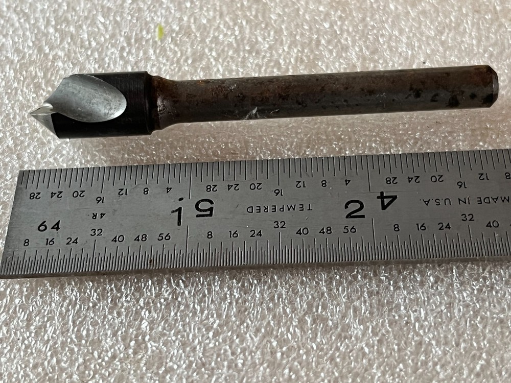3/8" 82° x 1/4" Shank Solid Carbide Single Flute Countersink, New