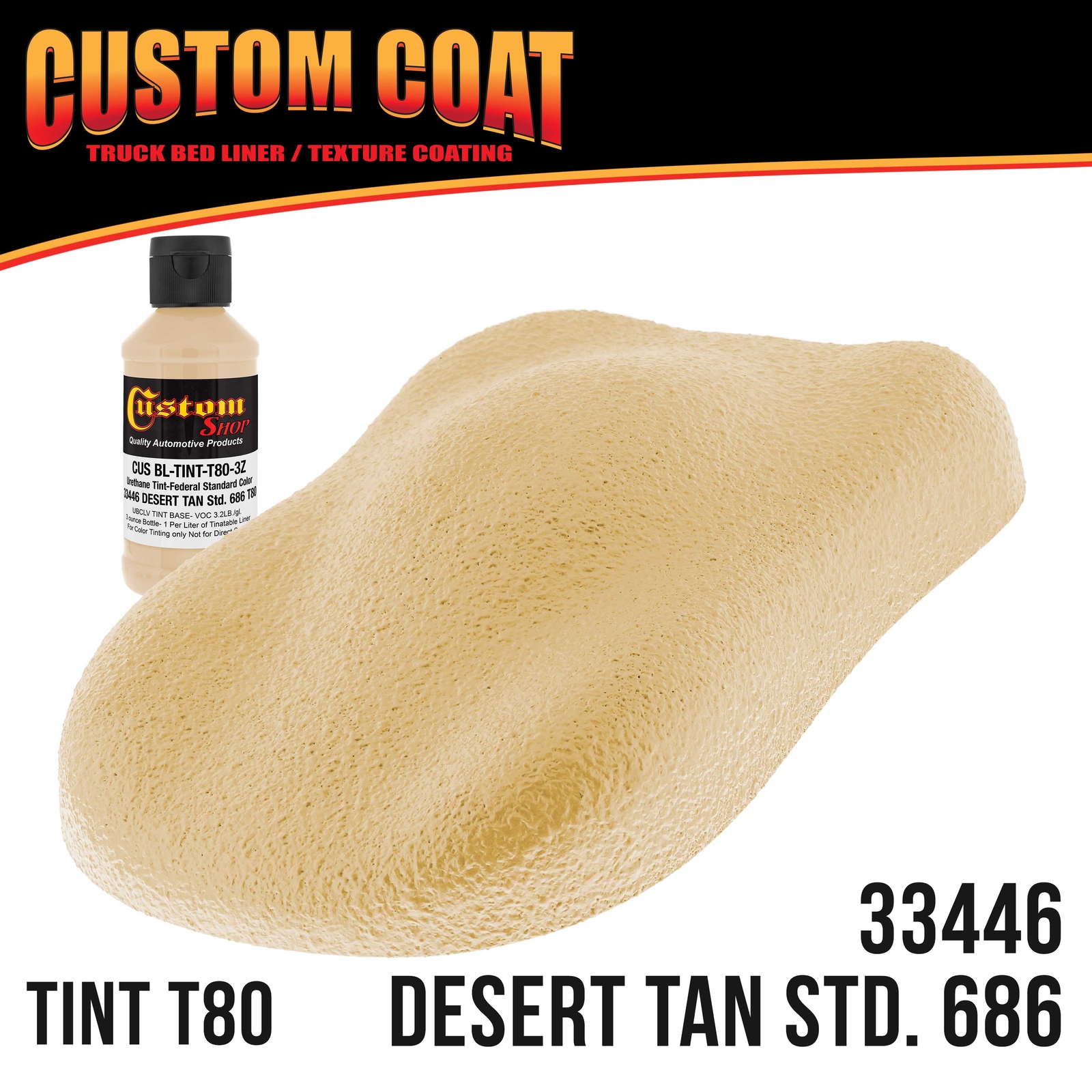 33446 Desert Tan T80 Urethane Spray-On Truck Bed Liner, 1.5 Gallon Spray Gun Kit