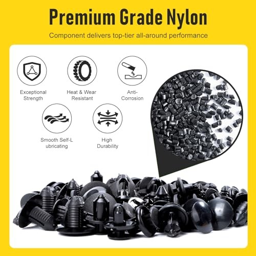 Car Bumper Retainer Clips Kit - Auto Plastic Rivets & Push Fasteners 240PCS