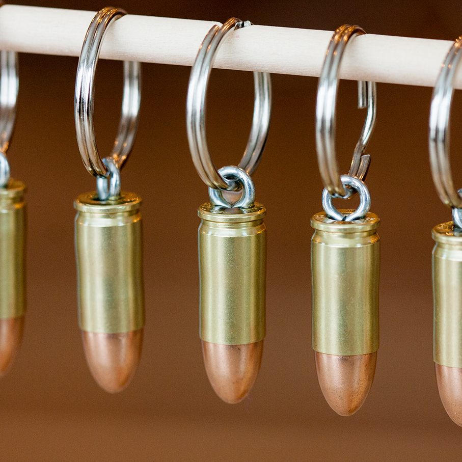 9mm Bullet Key Chains - Handmade in USA