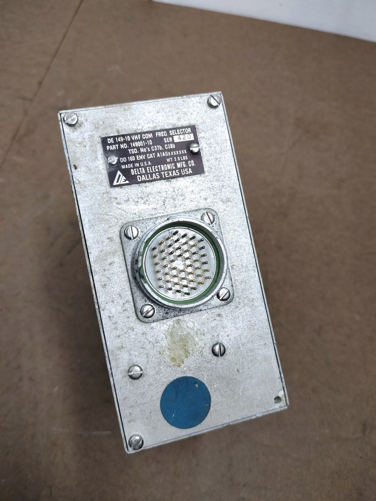 Delta Electronics MFG CO DE 149-10 VHF COM Frequency Freq Selector 149001-10