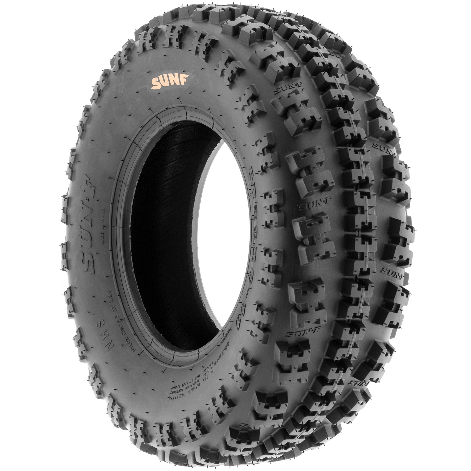 Set of 4, 21x7-10 & 20x10-9 Replacement ATV UTV Trail 6 Ply Tires A027 by SunF