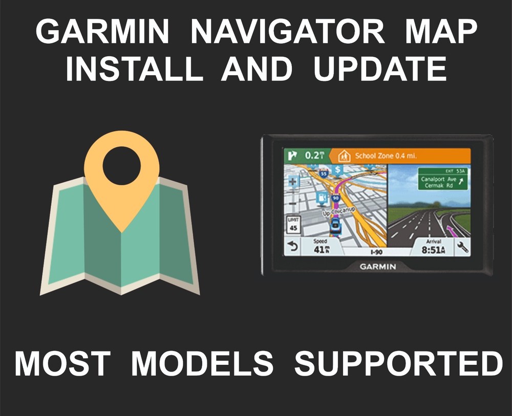 Garmin Navigator Maps Install and Update Service, Most models supported