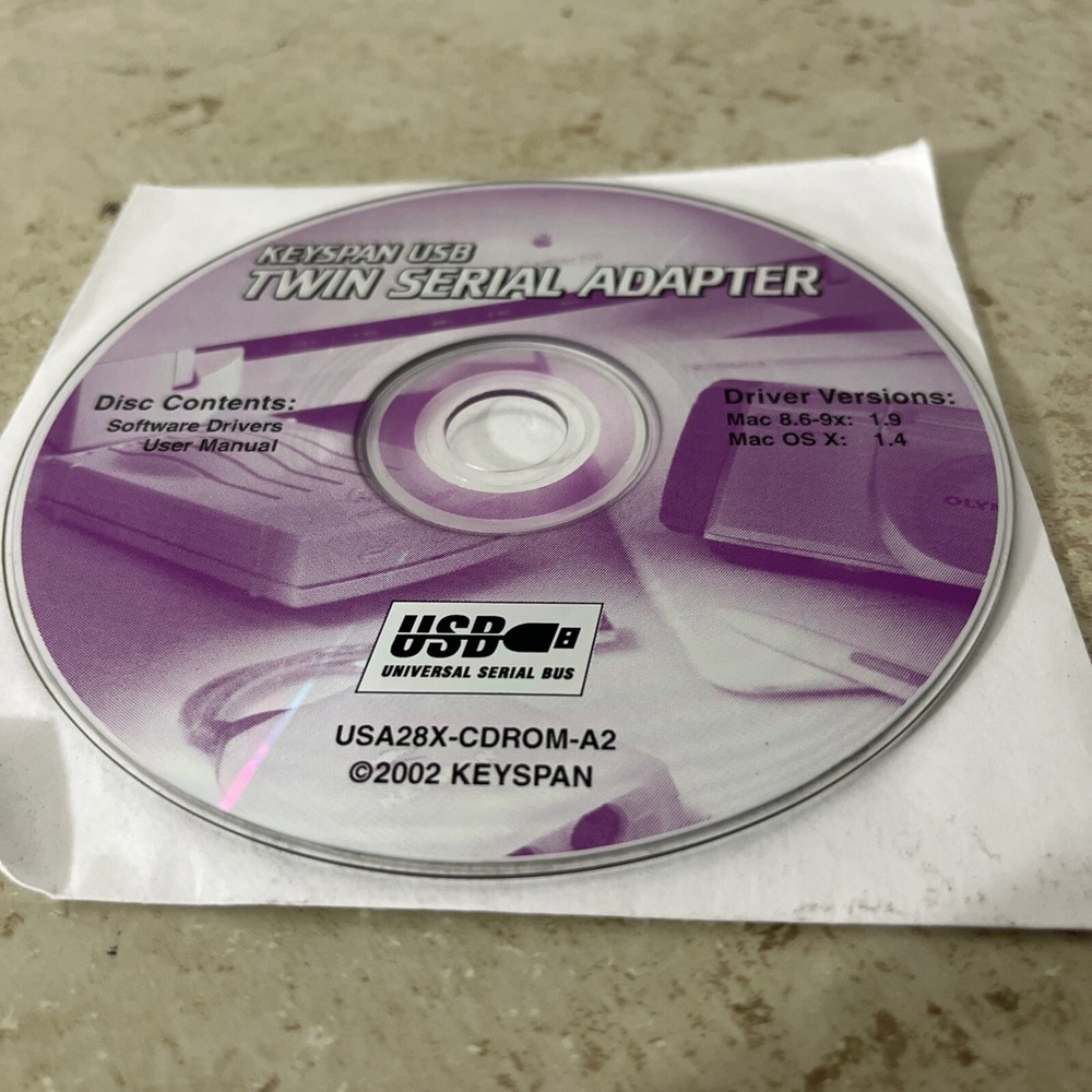 Keyspan USB Twin Serial Adapter Drivers & Manual Installation CD-ROM for Mac OS