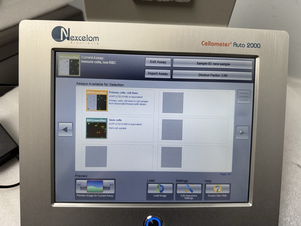 Nexcelom Cellometer Auto 2000 Cell Viability Counter Profiler (works)
