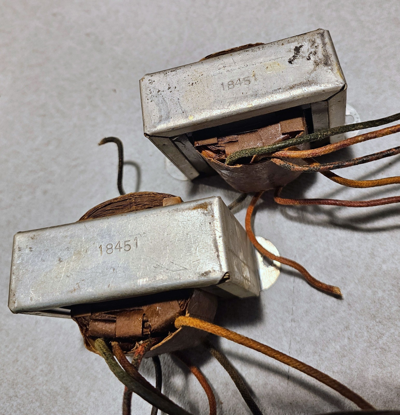 1 Pair - 6L6 Audio Output Transformers - 18451 - From Wurlitzer Organ Amp 6144