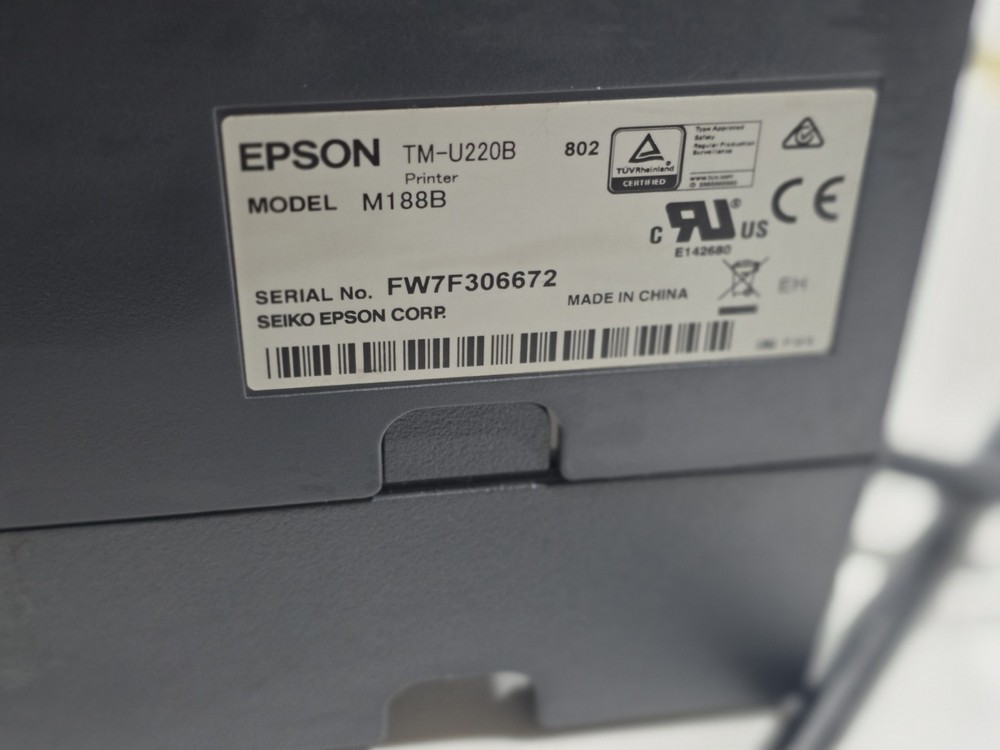 Epson TM-U220B M188B Impact Receipt Printer Ethernet POS Tested