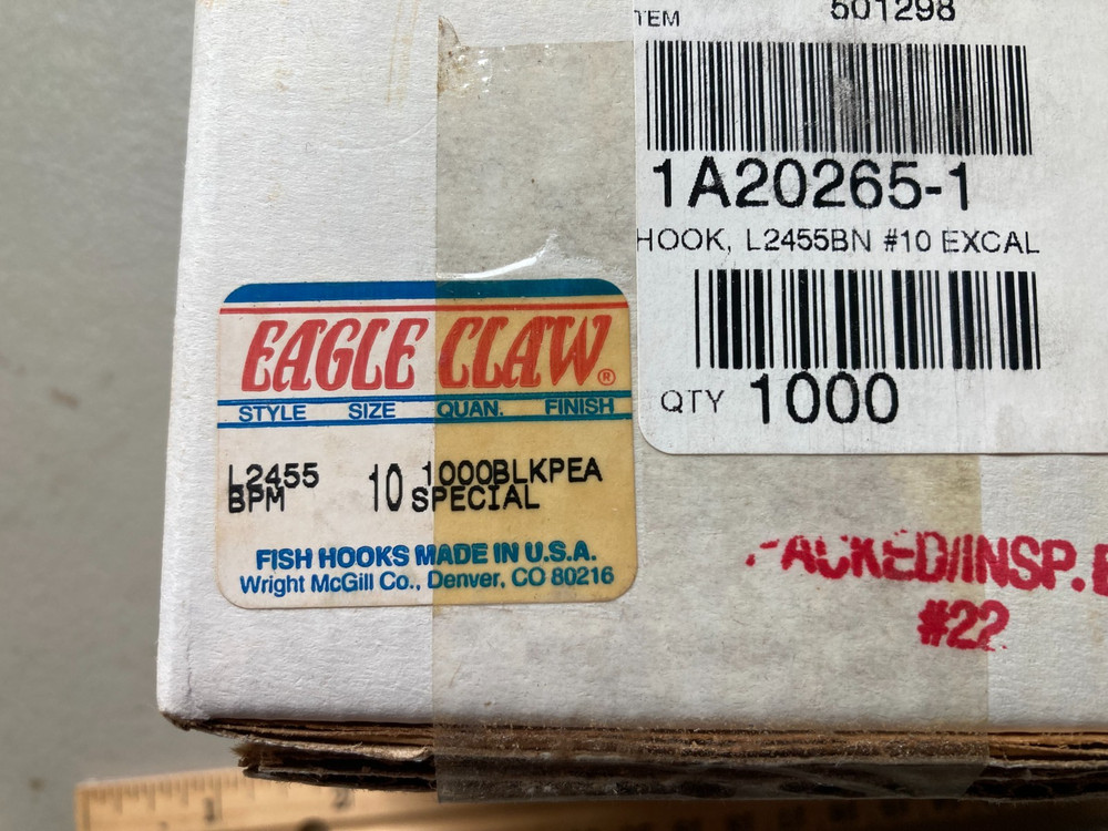 50 EAGLE CLAW ROTATING SIZE 10 BLACK CHROME TREBLE HOOKS