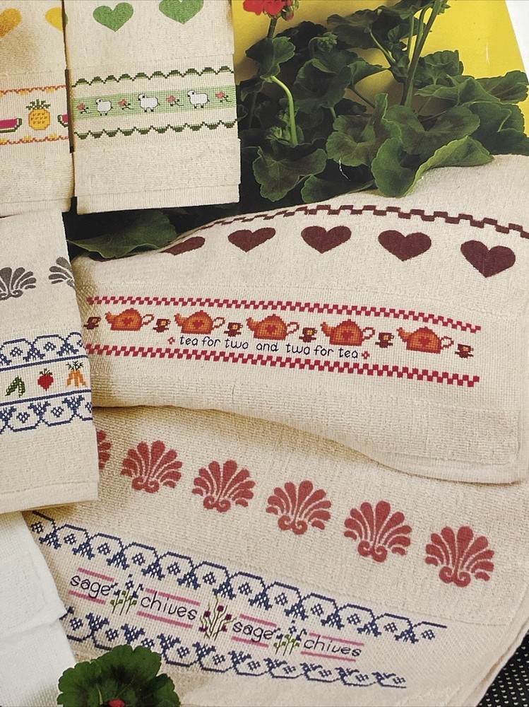 Jane Arlyn Crabtree Borderlines Towel Designs Cross Stitch Pattern