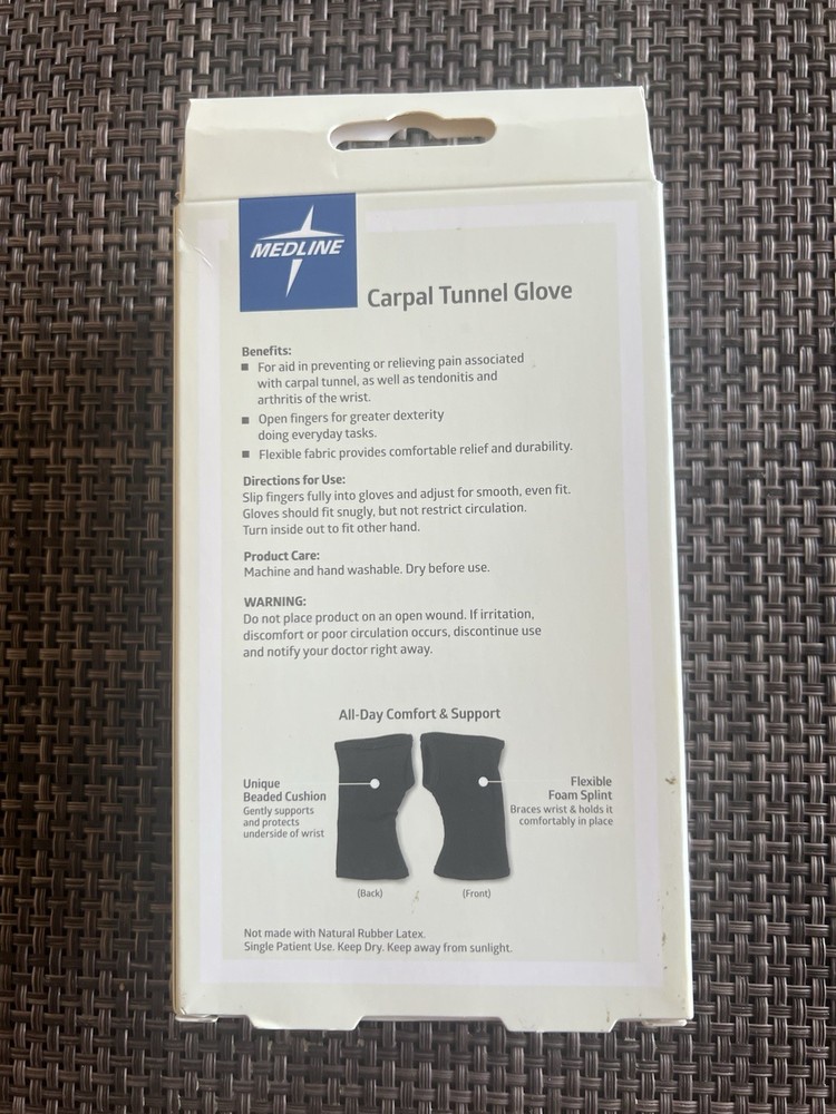 Medline Carpal Tunnel Glove Size Medium