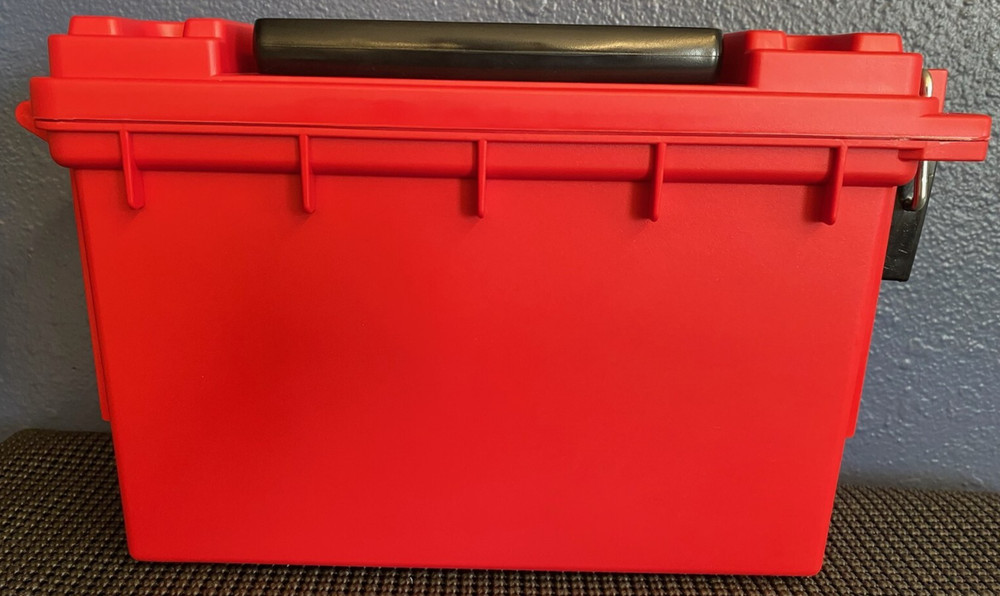 Sheffield Red Field Box Ammo Storage Case Interlocking Lid USA