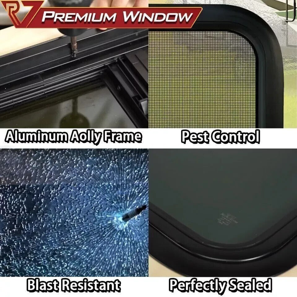 RV Exit Window 30" x 20" Camper Replacement Push Out Emergency Window NEW