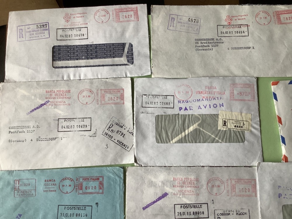 Italy collection Banking meter mail covers 14 items Ref A2026