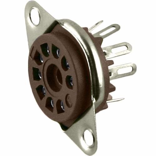 NEW - 9 Pin Belton Socket, Bottom Mount Micalex .75" chassis hole