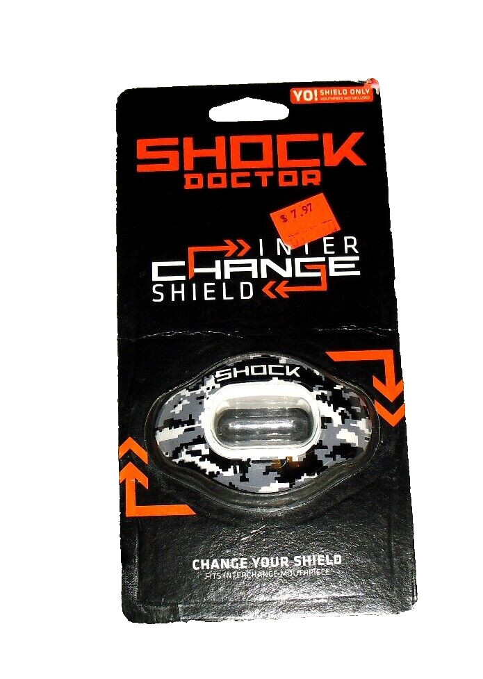Shock Doctor Inter Change Shield Black Grey White Color New