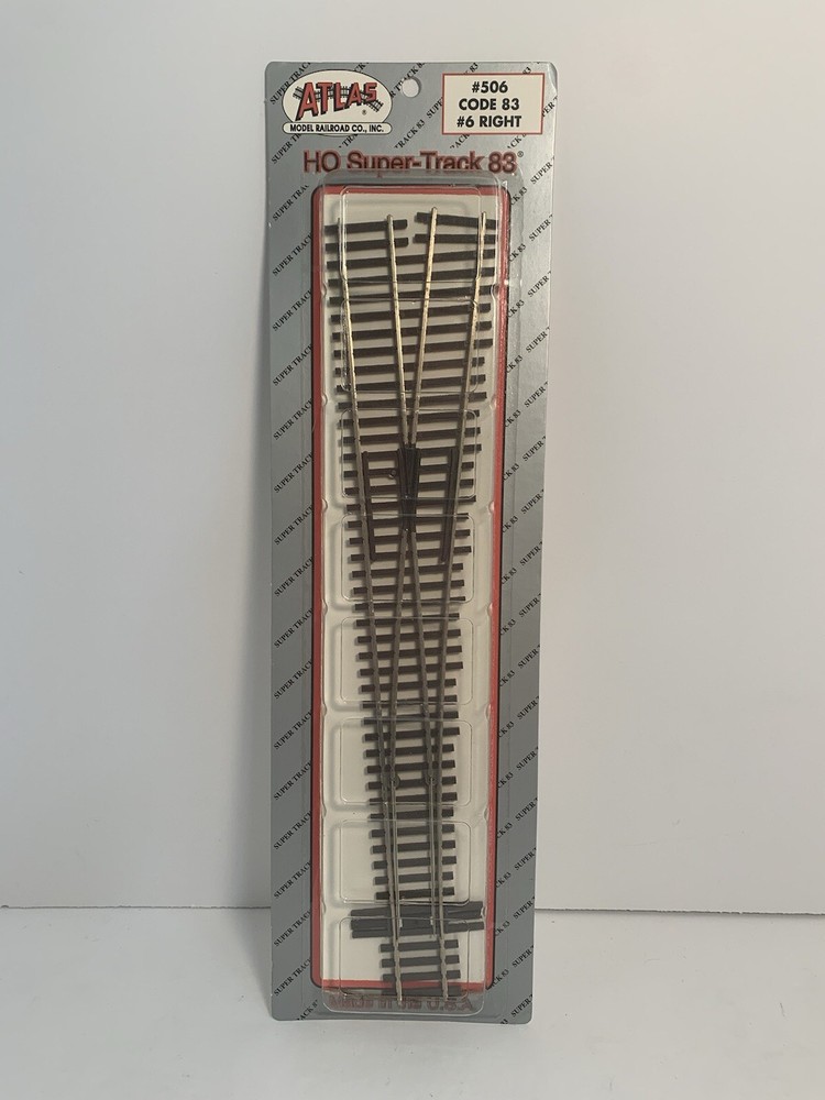 Atlas HO Scale Code 83 Super Switch Right Hand #6 Turnout #506