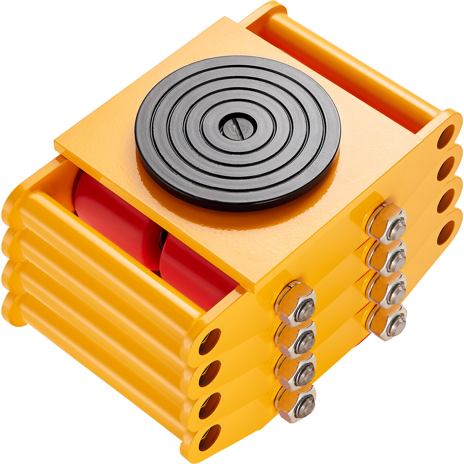 4PCS 17637LBS/8T Machinery Skate Dolly Machinery Mover Loading 4 PU Wheels