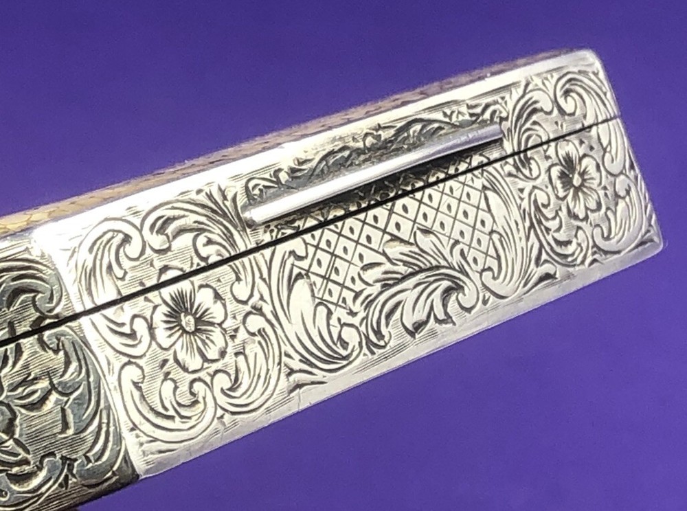 Austrian sterling silver and shagreen snuff box