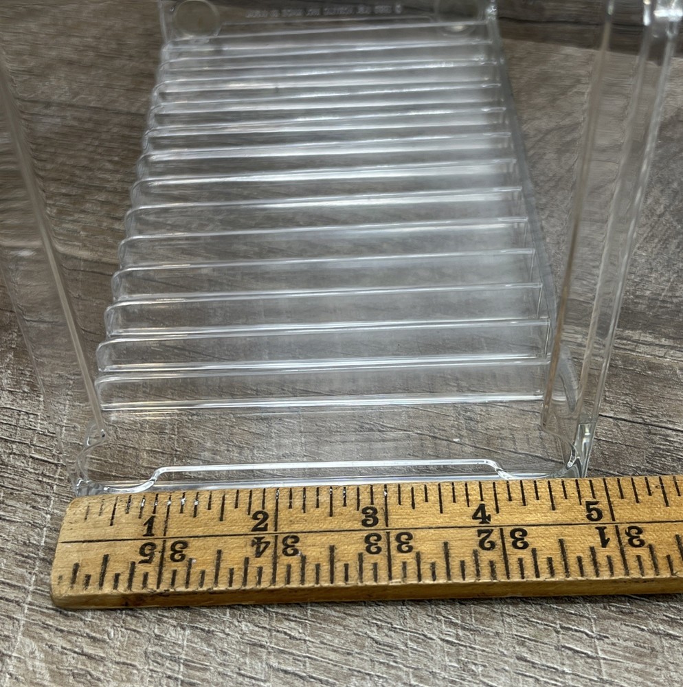 Vintage 1993 Stackable Clear Plastic CD Organizer 30 Disk Case Holder Rack Tray