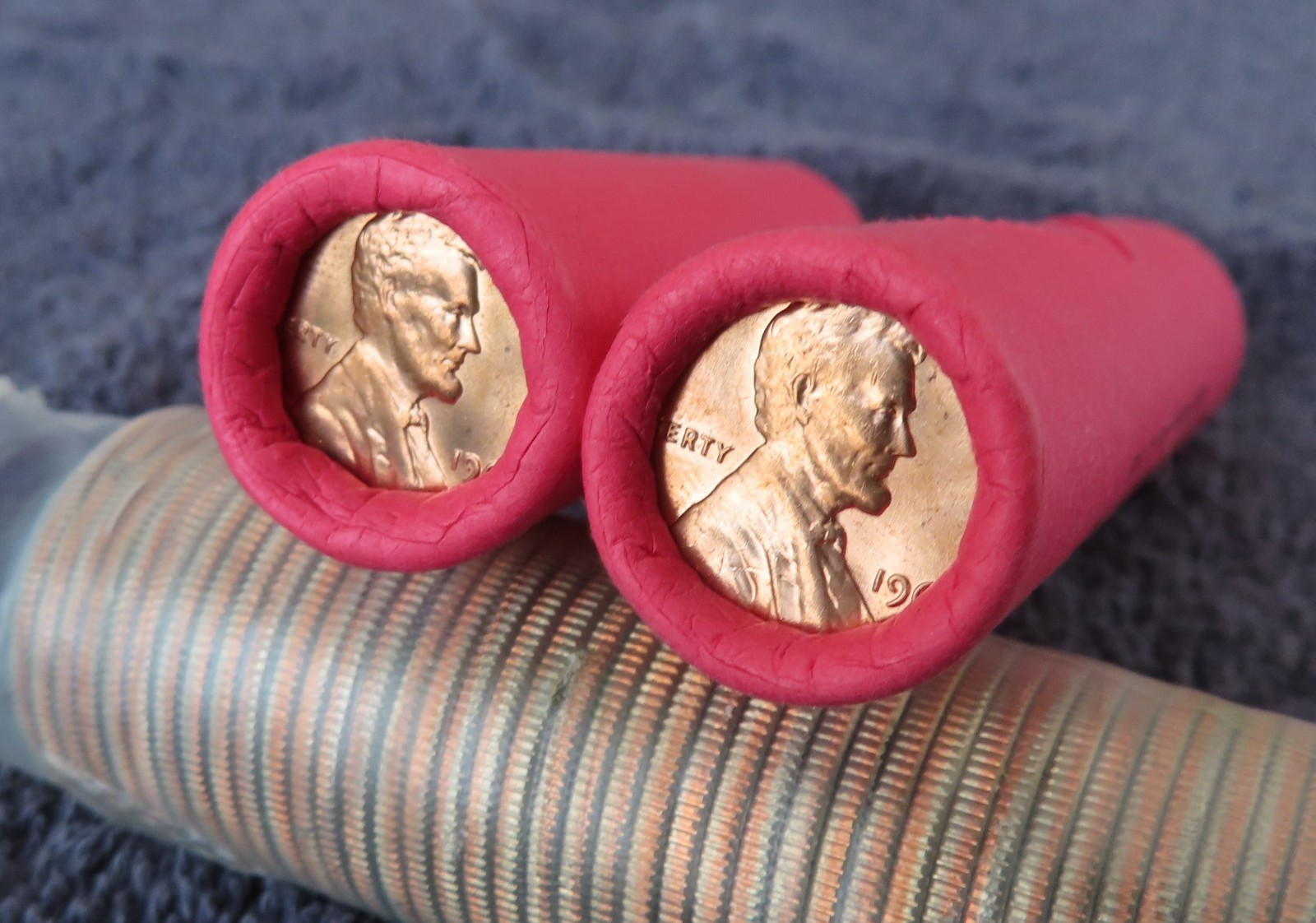 1963 **Original Bank Wrapped ** Uncirculated Lincoln Cent Roll - OBW Penny's
