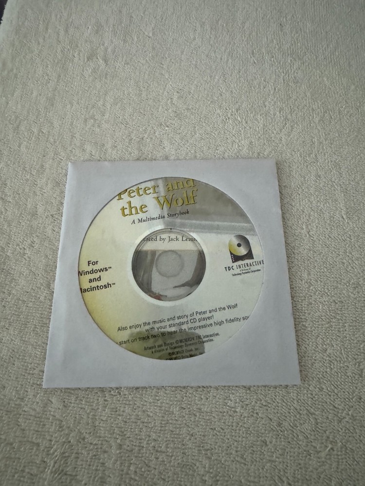 Peter & the Wolf (Ages 3-8) (PC-CD, 1994) for Windows & Mac