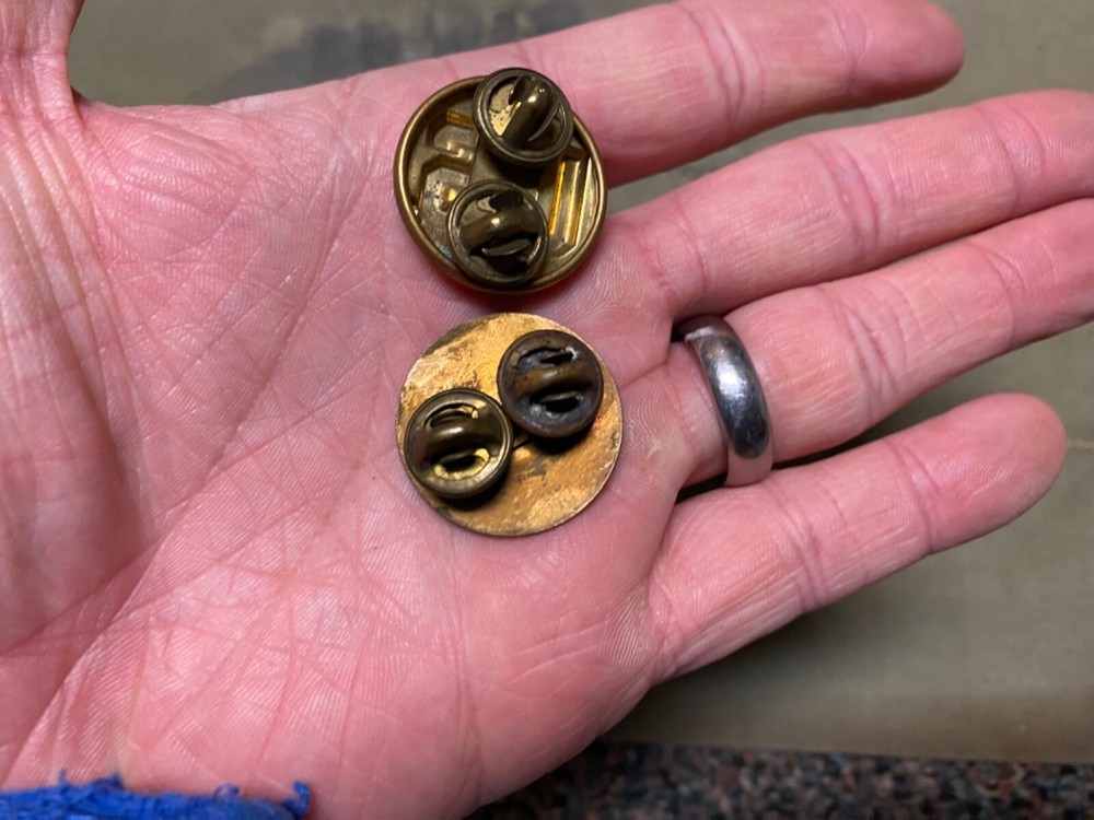 ORIGINAL EARLY WAR WWII US ARMY INFANTRY M1938 CLASS A JACKET COLLAR DISCS