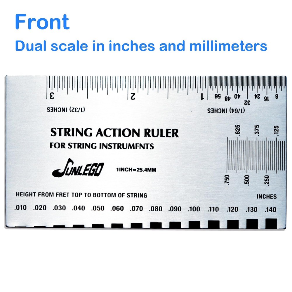 Guitar Action Gauge Ruler, String Height for