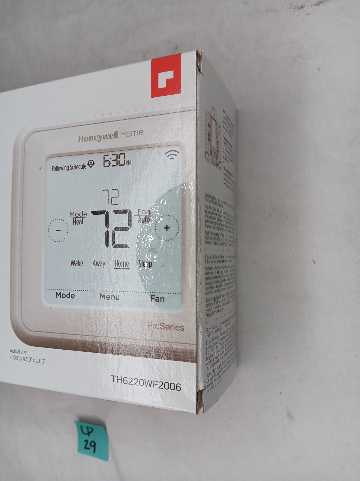 Honeywell *CONTRACTOR BRANDED SEE PICS* TH6220WF2006 T6 PRO Smart Thermostat
